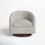 Upholstered Swivel Barrel Chair