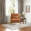 Faux Leather Chair with an Extra Pillow
