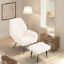Upholstered Armchair with Ottoman – A Blend of Comfort & Modern Elegance
