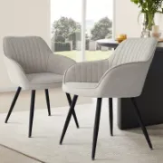 Modern Channel-Tufted (2-Piece Armchair Set)