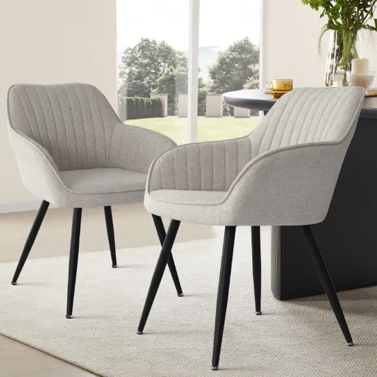 Modern Channel-Tufted (2-Piece Armchair Set)
