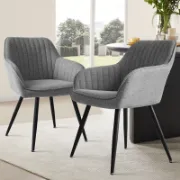 Modern Channel-Tufted (2-Piece Armchair Set)