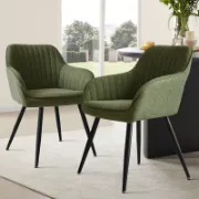 Modern Channel-Tufted (2-Piece Armchair Set)