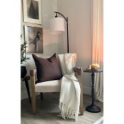 Elegant White Linen Accent Chairs – Set of 2