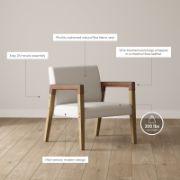 Elegant White Linen Accent Chairs – Set of 2
