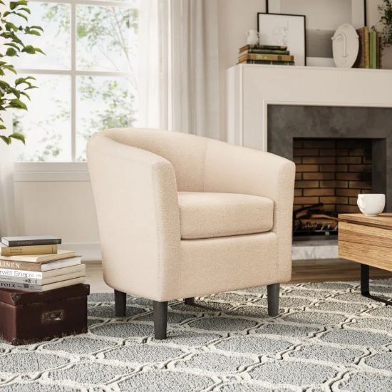 Upholstered Bouclé Accent Chair