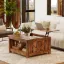 Farmhouse Style Lift Top Square Coffee Table