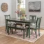 6-Piece Two Toned Wood and Upholstered Dining Set