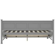 Twin Size Daybed with 2 Large Storage Drawers and Rustic X Frame Design