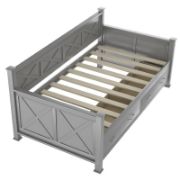 Twin Size Daybed with 2 Large Storage Drawers and Rustic X Frame Design