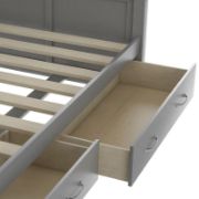 Twin Size Daybed with 2 Large Storage Drawers and Rustic X Frame Design