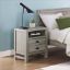 Wooden Nightstand for Kids with Rustic Finish