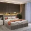 Upholstered Bed with LED Lighted Headboard