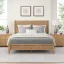Contemporary Walnut Solid Wood Bed