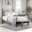 Blakesburg Upholstered Metal Four Poster Bed
