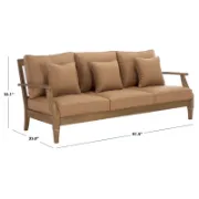 Outdoor Patio Sofa with Cushions