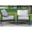 Black Aluminum Armchairs (Set of 2)