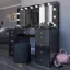 Premium Vanity Table with Bluetooth Speakers, 11 Drawers, and LED Light Mirror