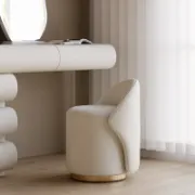 Modern Makeup Vanity Set with Stool & LED Mirror