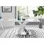 Modern High Gloss Dining Table with Chrome Metal Base