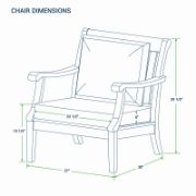 Set of 2 Teak Patio Lounge Chairs with Water-Resistant Cushions