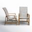Teak Patio Chair Set with Woven Accents