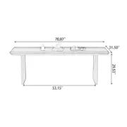 Picture of Rectangular Solid Pine Wood Dining Table