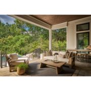 Armchair with Weathered Teak and Cushioned Comfort
