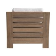 Armchair with Weathered Teak and Cushioned Comfort