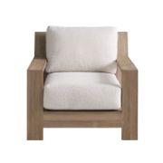 Armchair with Weathered Teak and Cushioned ComfortArmchair with Weathered Teak and Cushioned Comfort