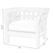Solid Teak Outdoor Lounge Chair with Cushion