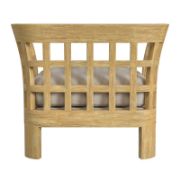Solid Teak Outdoor Lounge Chair with Cushion