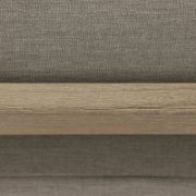 Contemporary Teak Outdoor Armchair with Bolster Back Cushion