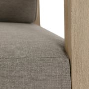 Contemporary Teak Outdoor Armchair with Bolster Back Cushion