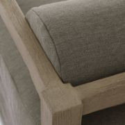 Contemporary Teak Outdoor Armchair with Bolster Back Cushion