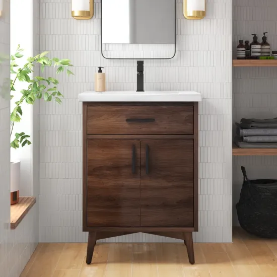 Single Bathroom Vanity with Ceramic Sink Top