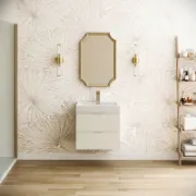 Picture of Wall Mount Single Sink Bathroom Vanity with Top and Sink