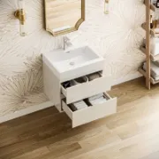 Picture of Wall Mount Single Sink Bathroom Vanity with Top and Sink