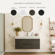 Picture of Wall Mount Single Sink Bathroom Vanity with Top and Sink