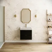 Picture of Wall Mount Single Sink Bathroom Vanity with Top and Sink