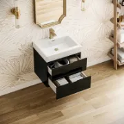 Picture of Wall Mount Single Sink Bathroom Vanity with Top and Sink