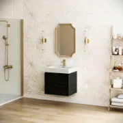 Picture of Wall Mount Single Sink Bathroom Vanity with Top and Sink