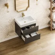 Picture of Wall Mount Single Sink Bathroom Vanity with Top and Sink
