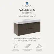 Picture of Wall Mount Single Sink Bathroom Vanity with Top and Sink