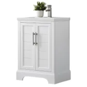White Wooden Bathroom Vanity