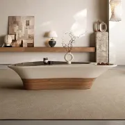 تفصيل طاولة قهوة زجاج تصميم قارب عصري