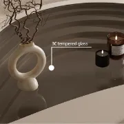 تفصيل طاولة قهوة زجاج تصميم قارب عصري
