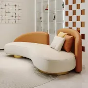 تفصيل كنبة مودرن منحنيه جلد