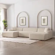 تفصيل كنبة قماش كوردروى حرف U