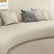 تفصيل كنبة مودرن جلد أبيض